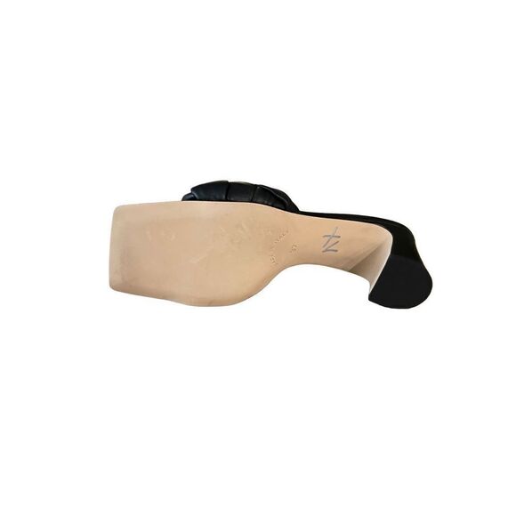 Corso Roma 9 Womens Black Braided Square Toe Block Heels Sandals Size 37 - Picture 9 of 9